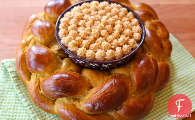 Zucca Challah Centrotavola con Cannella Miele Burro