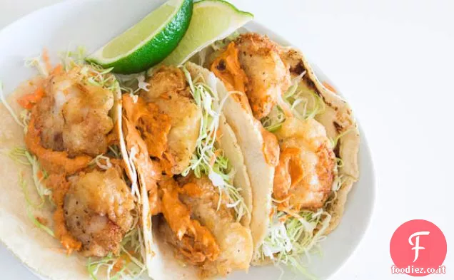 Tacos di Pesce con Peperoncino Lime Allioli