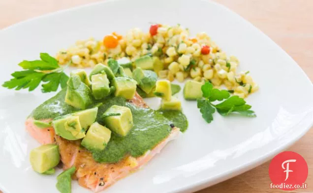 Salmone in camicia con Salsa Verde