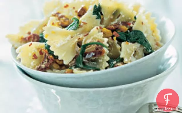 Farfalle Con Spinaci, Noci e Ricotta