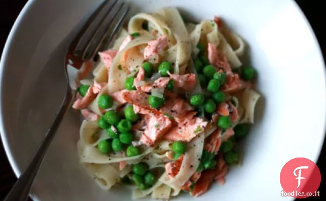 Cena di stasera: Tagliatelle al Salmone e Piselli