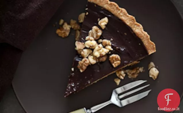 Cioccolato Data Caramello Noce crostata (senza glutine, senza cereali, Vegan)