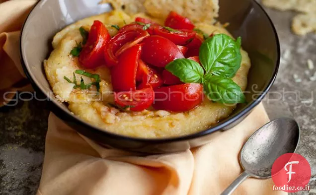 Polenta con Pomodori Freschi e patatine al Parmigiano / Polenta Made Easy