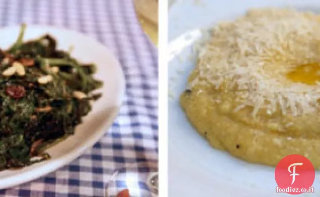 Cena di stasera: Polenta con Spinaci alla Romana