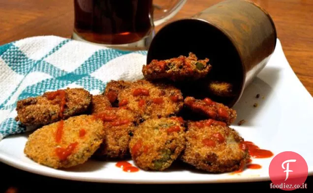 Sottaceti fritti con vecchia baia e latticello