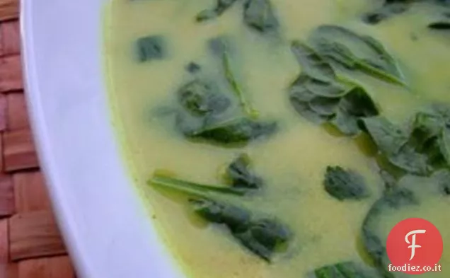 Zuppa di spinaci e cocco