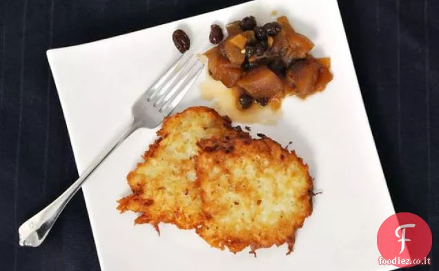 Latkes con Mela Zenzero Chutney