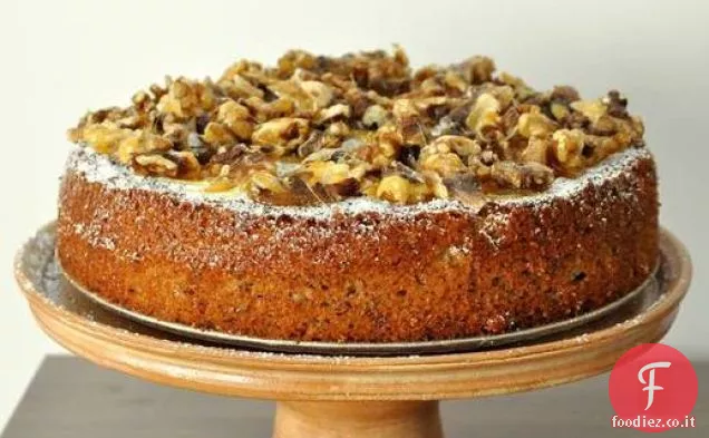 Torta all'olio d'oliva all'arancia con noci candite