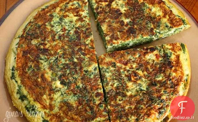 Spinaci leggeri e frittata di Feta