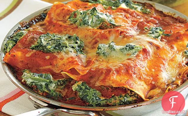 Lasagne in padella con Spinaci e Ricotta
