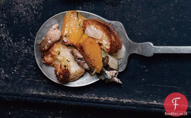 Ripieno di salsiccia con finocchio e zucca arrosto
