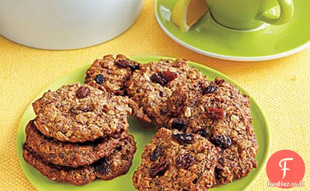 Biscotti di farina d'avena a doppio uvetta