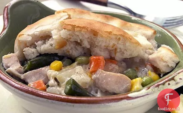 Potpie di pollo al biscotto