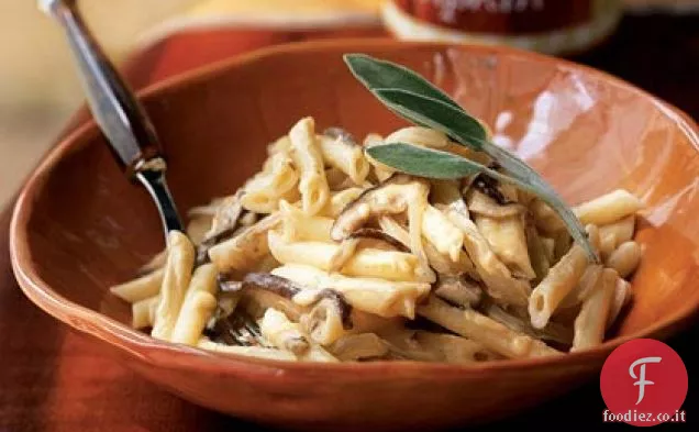 Pasta con Funghi e Zucca-Salsa Gorgonzola