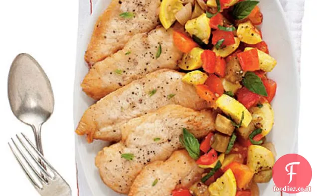Pollo con Ratatouille