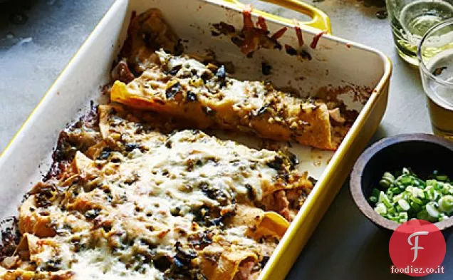 Enchiladas pollo Cile verde