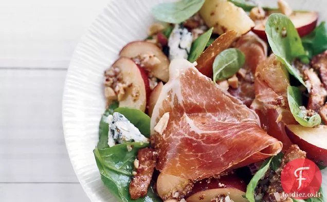 Insalata di spinaci con pancetta calda Vinaigrette