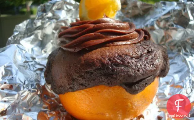 Cakespy: Torte al cioccolato grigliate in gusci d'arancia