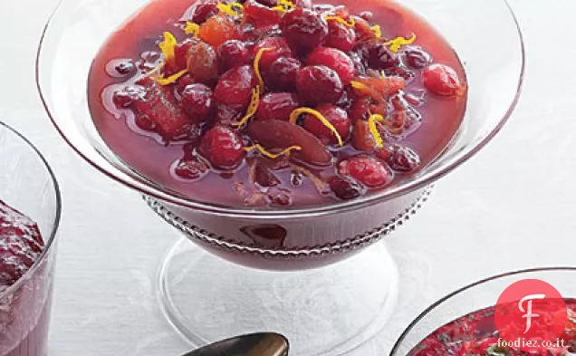 Chutney di pere al mirtillo caldo e speziato