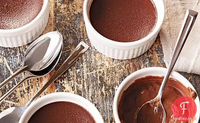 Vasetti di crema di cioccolato