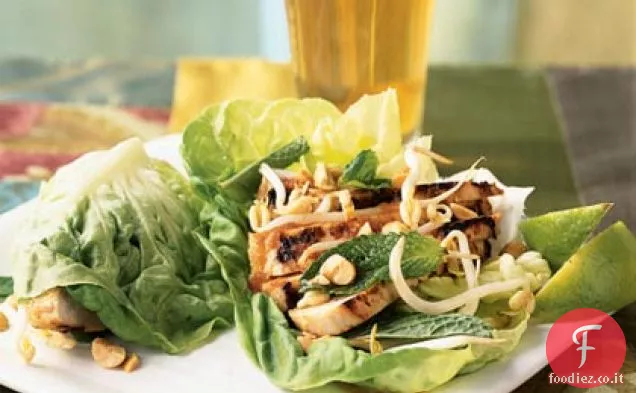 Pollo asiatico lattuga Avvolge