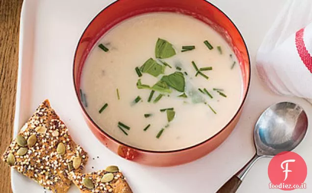 Zuppa di patate al parmigiano alle erbe