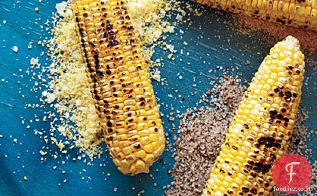 Mais sulla pannocchia con sali stagionati