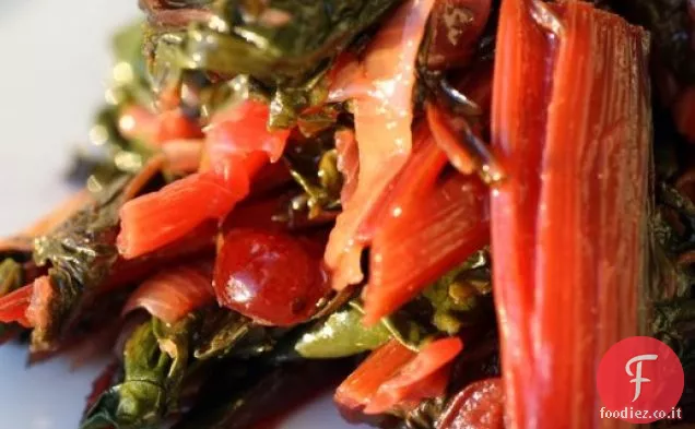 L'ingrediente segreto (mirtillo): Bietola arcobaleno brasato con mirtilli rossi