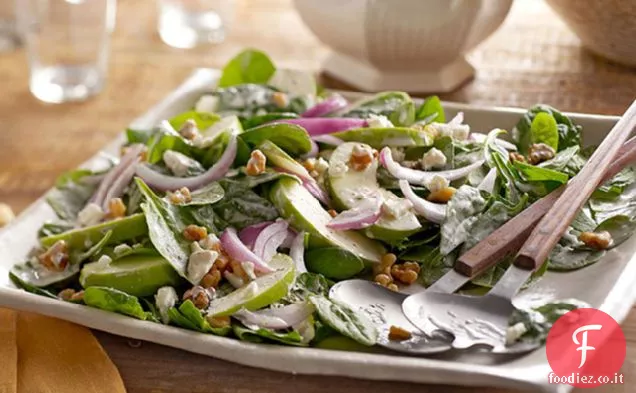 Insalata di mele-Noci-spinaci