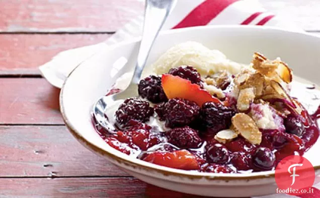 Ciabattino di frutti di bosco e Pesche con Confetti