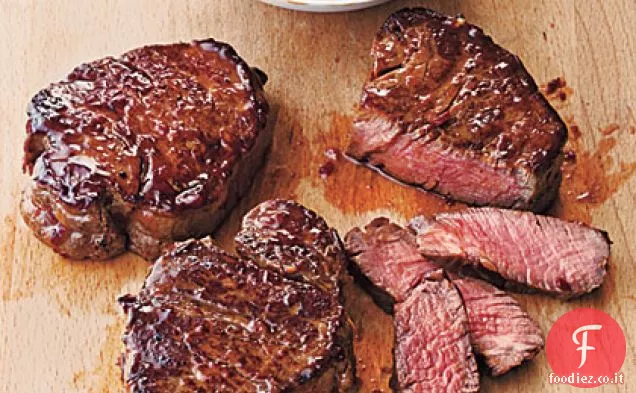 Bistecche di filetto alla griglia con glassa di zenzero-Hoisin