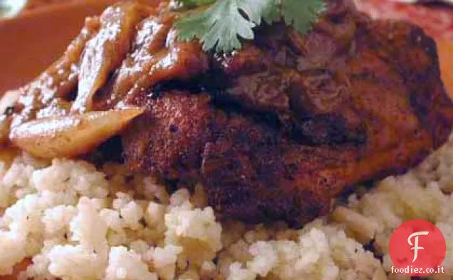 Pollo marocchino con Couscous alle mandorle