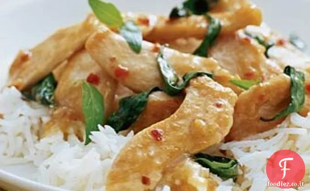 Pollo e basilico saltate in padella