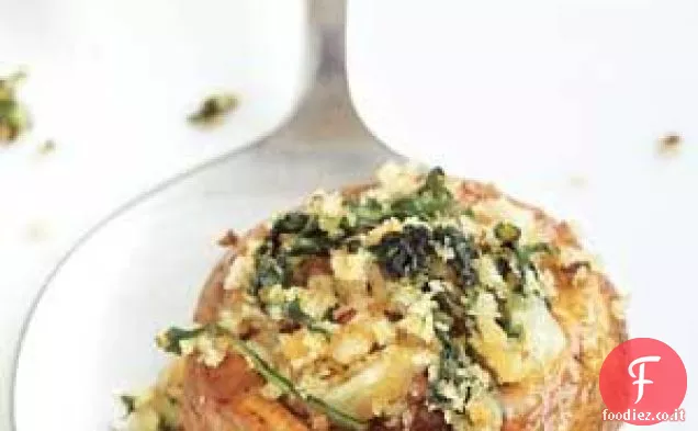 Funghi ripieni con spinaci