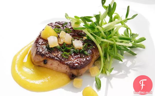 Foie Gras scottato in padella con purea di agrumi speziata