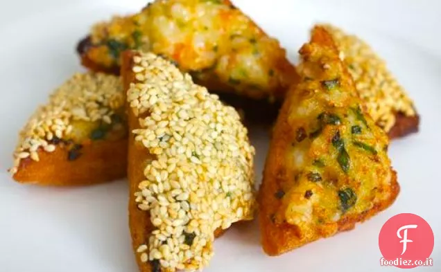 Toast di gamberetti