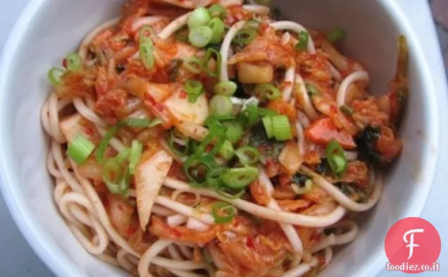 Cena stasera: tagliatelle al sesamo freddo con Kimchi