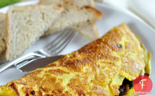 3-frittata di uova con Quinoa, pomodori secchi, spinaci e capra
