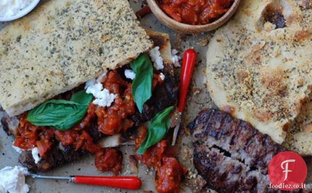 Panino con salsiccia e Ricotta alla griglia
