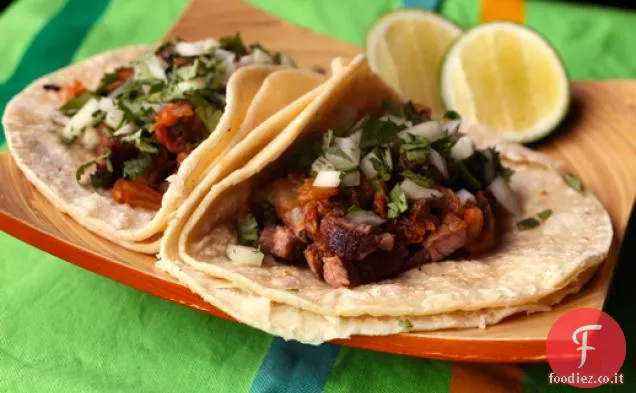 Ponzu-Tacos marinati di Carne Asada