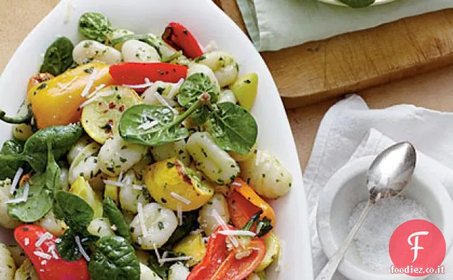 Gnocchi di Verdure Arrosto con Spinaci-Pesto alle erbe
