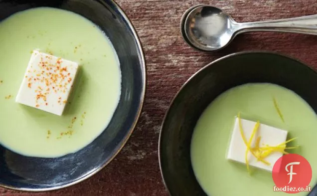 Tofu di seta di Andrea Nguyen e zuppa di Edamame