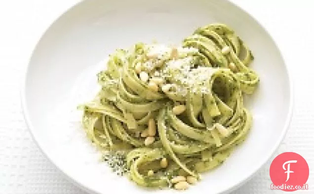 Fettuccine al Pesto di Spinaci