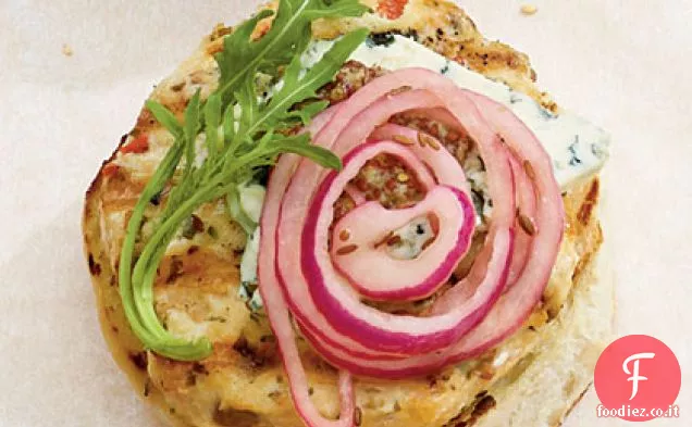 Hamburger di cipolla e chutney in salamoia