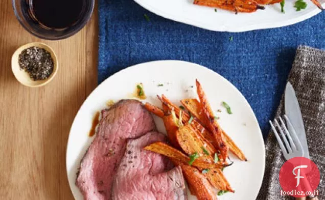 Roast Beef con Carote glassate al balsamico
