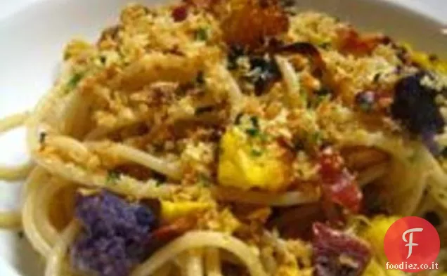 Carne Lite: Spaghetti con Cavolfiore arrosto con Pancetta Pangrattato alle erbe