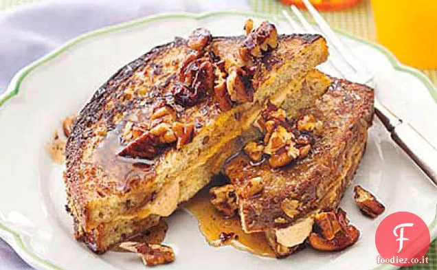 Toast alla francese ripieno di zucca