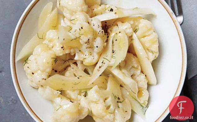 Cavolfiore e finocchio con Vinaigrette di sidro di Digione