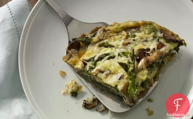 Frittata di asparagi e funghi