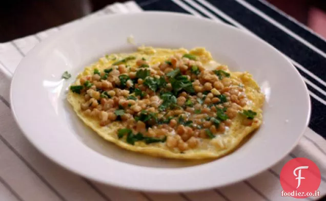 Cena stasera: frittata con fagioli bianchi e cipolle verdi
